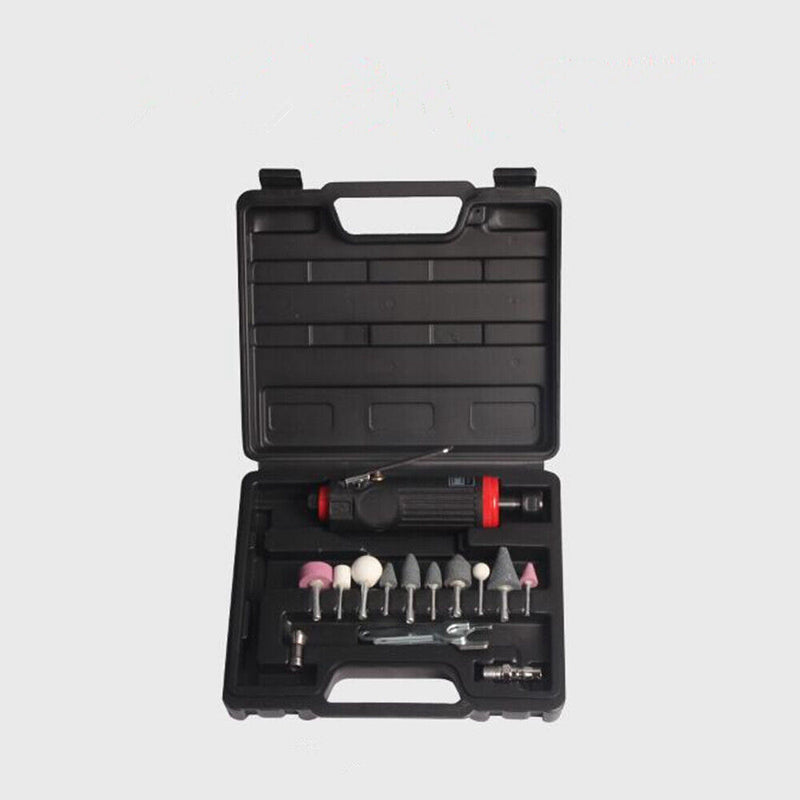 17 Pcs 1/4" Pneumatic Machine Polishing Tire Repair Tool Set Fit Car