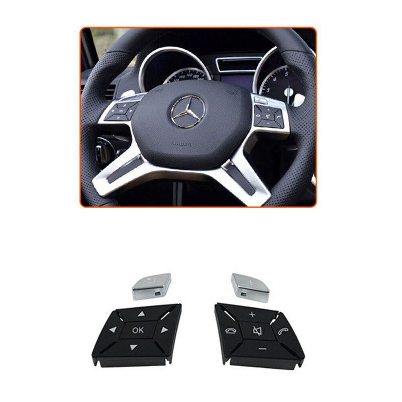 Steering Wheel Control Switch Button Cover Repair Kit for Benz W166 ML 2012-2015