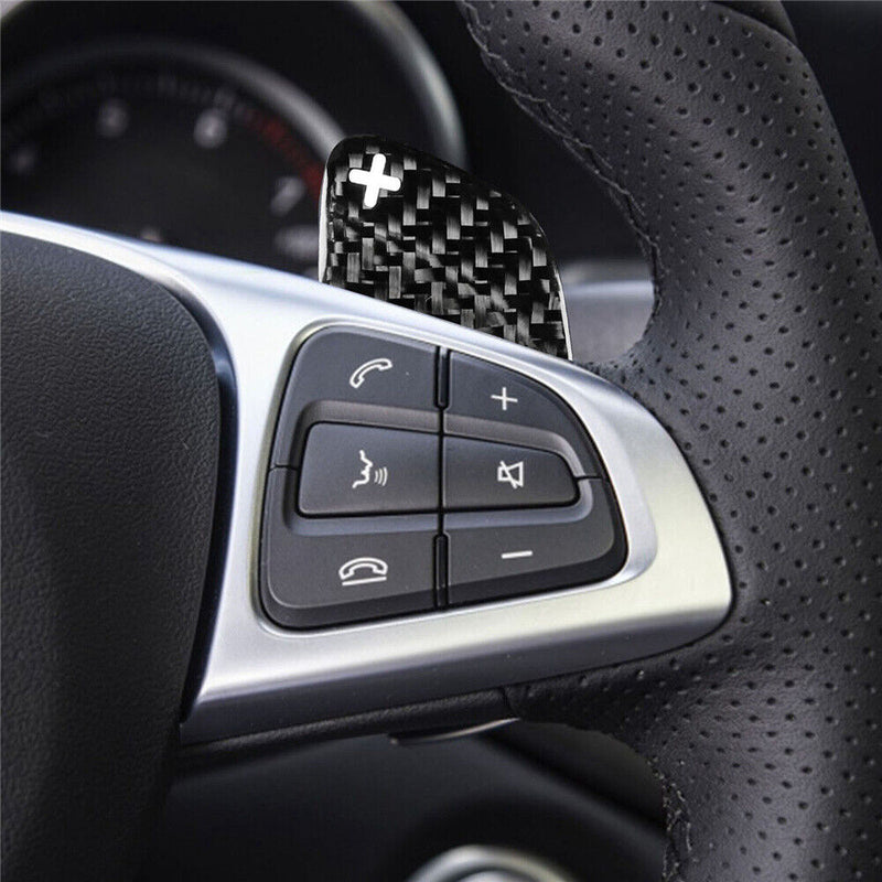 Carbon Fiber Steering Wheel Shift Paddle Shifter for Benz C-Class W205 2018-2021