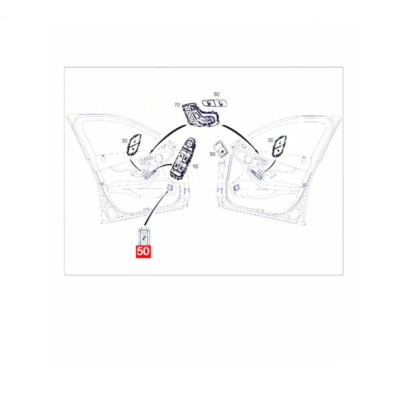 Brown Trunk Lid Tailgate Control Switch A2059051713-K0 for Benz 2015-20 C W205