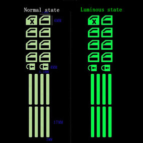 Car Door Interior Panel Console Button Switch Decal Luminous Stickers