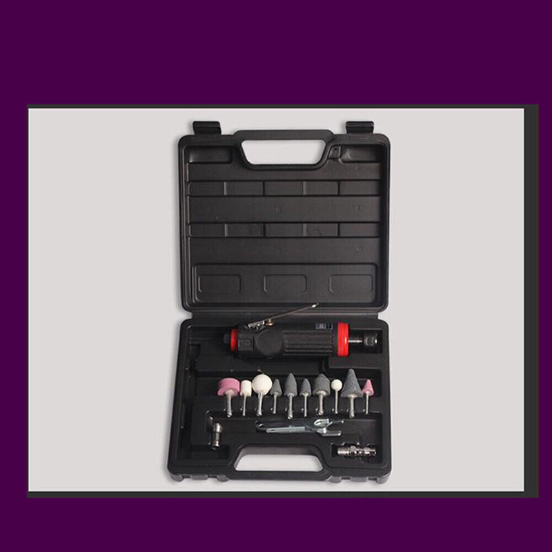 17 Pcs 1/4" Pneumatic Machine Polishing Tire Repair Tool Set Fit Car