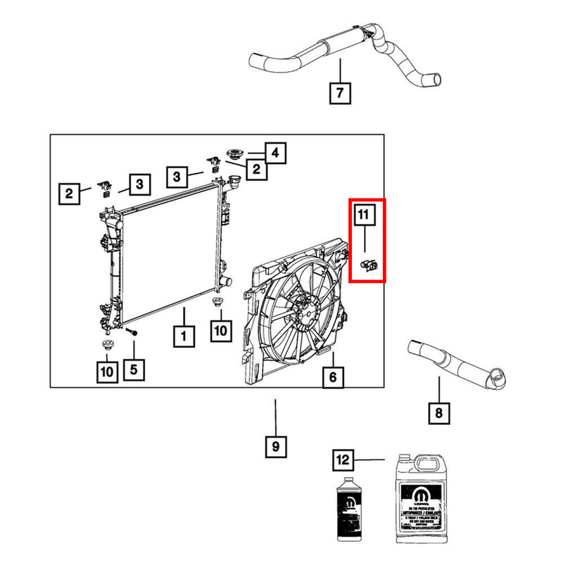 Engine Radiator Cooling Fan Relay for Chrysler Town & Country 2009-2019