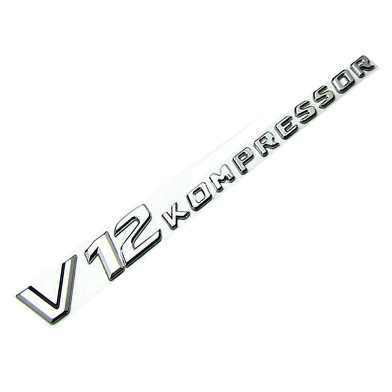 1?¨¢Chrome Side Fender Sticker Emblem Badge V12 KOMPRESSOR For All Mercedes-Benz
