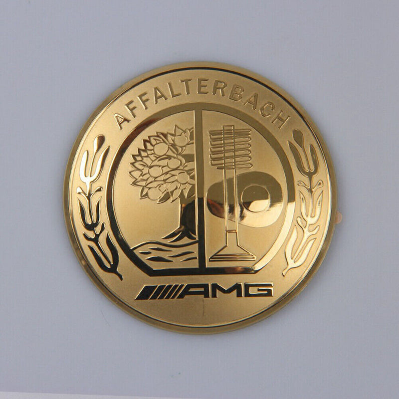 Gold 52mm 3D Steering Wheel Logo Cover Trim Fit for Mercedes Benz AMG