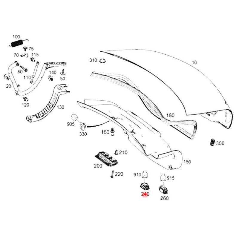 Trunk Lid Tailgate Control Switch for Benz SL (R230) 2006-2011 (R231) 2012-2018