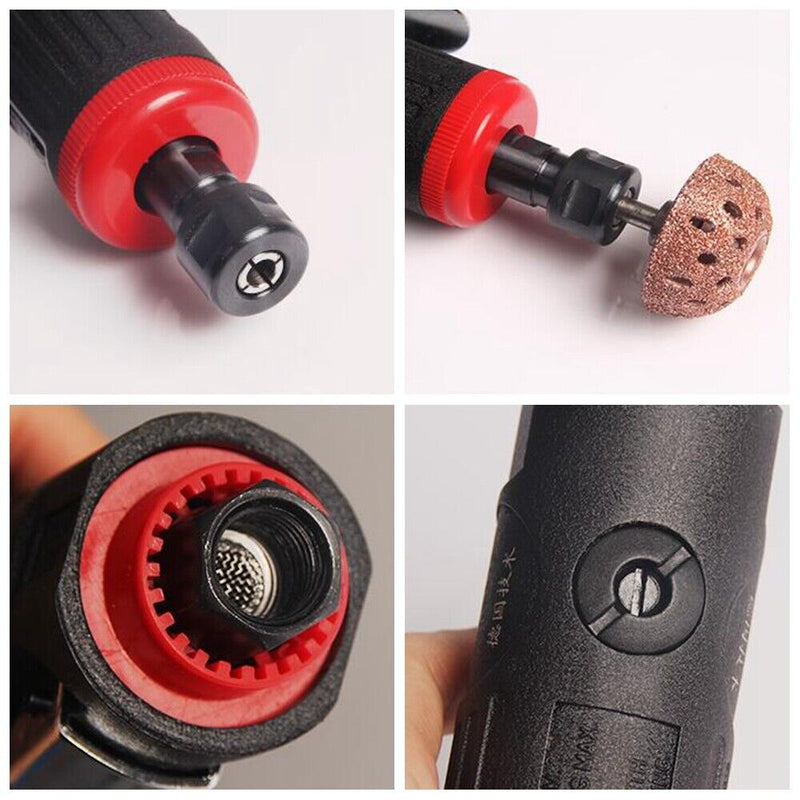 17 Pcs 1/4" Pneumatic Machine Polishing Tire Repair Tool Set Fit Car