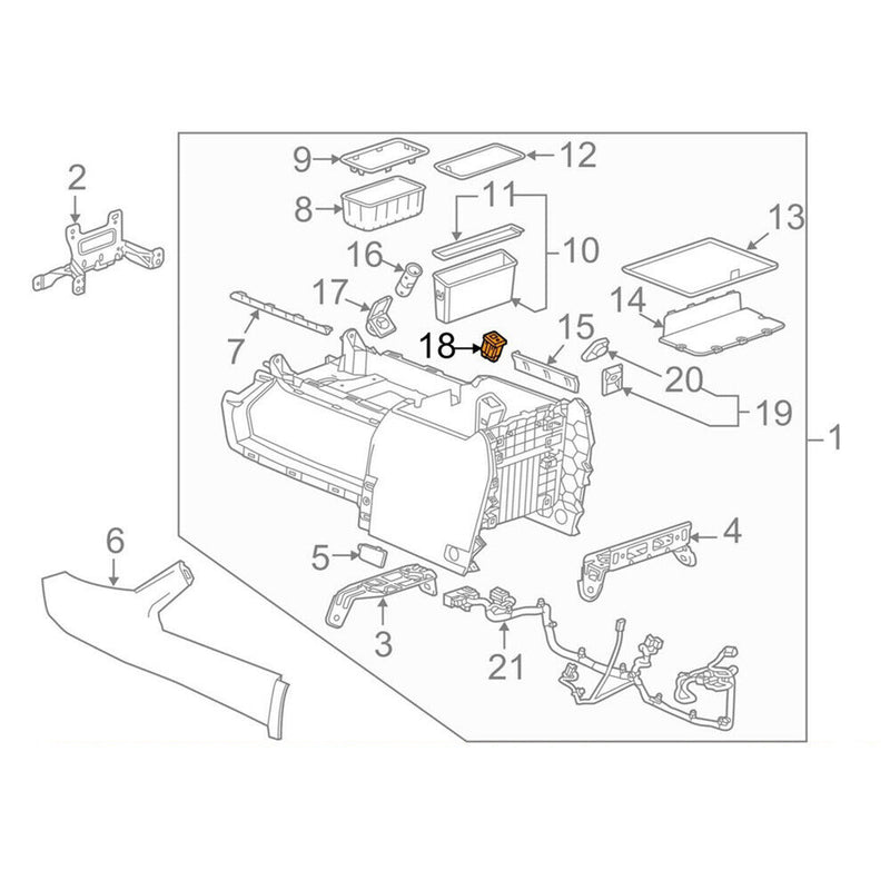 USB Port Interface AUX Jack for Chevrolet Camaro Colorado Traverse 2017-2021