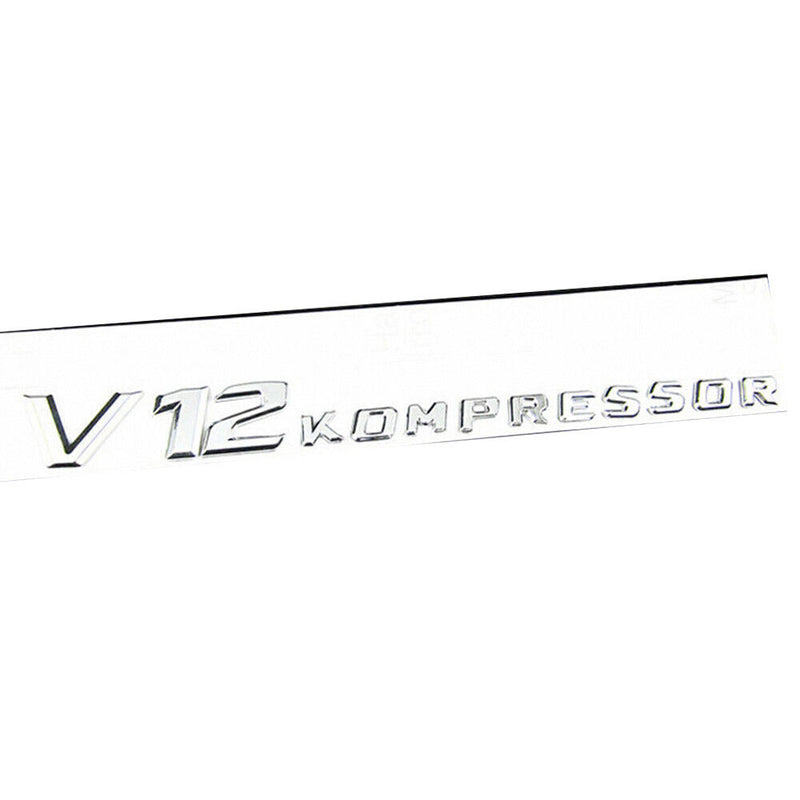1?¨¢Chrome Side Fender Sticker Emblem Badge V12 KOMPRESSOR For All Mercedes-Benz