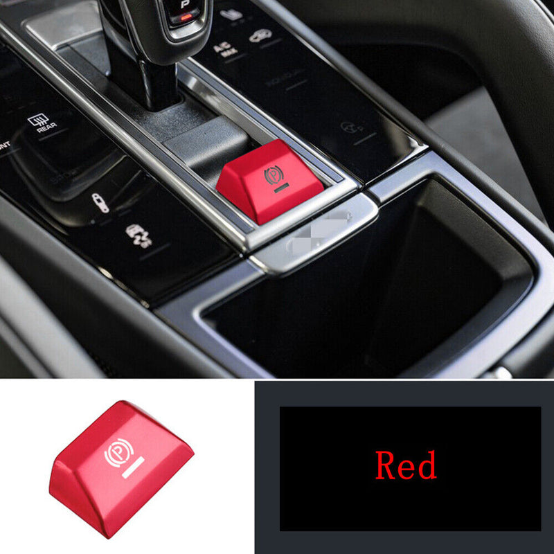 Red Aluminum Parking Brake Button Switch Trim Cover for Porsche 2017-21 Panamera