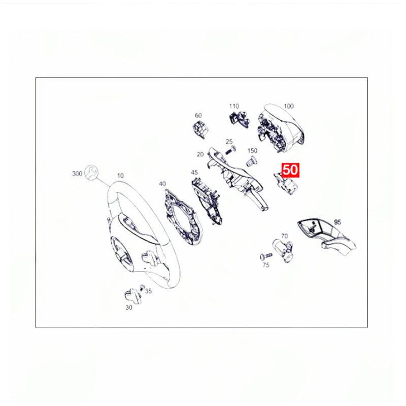 Steering Wheel Left Multi Function Control Switch for Benz X166 GL 2013-2015