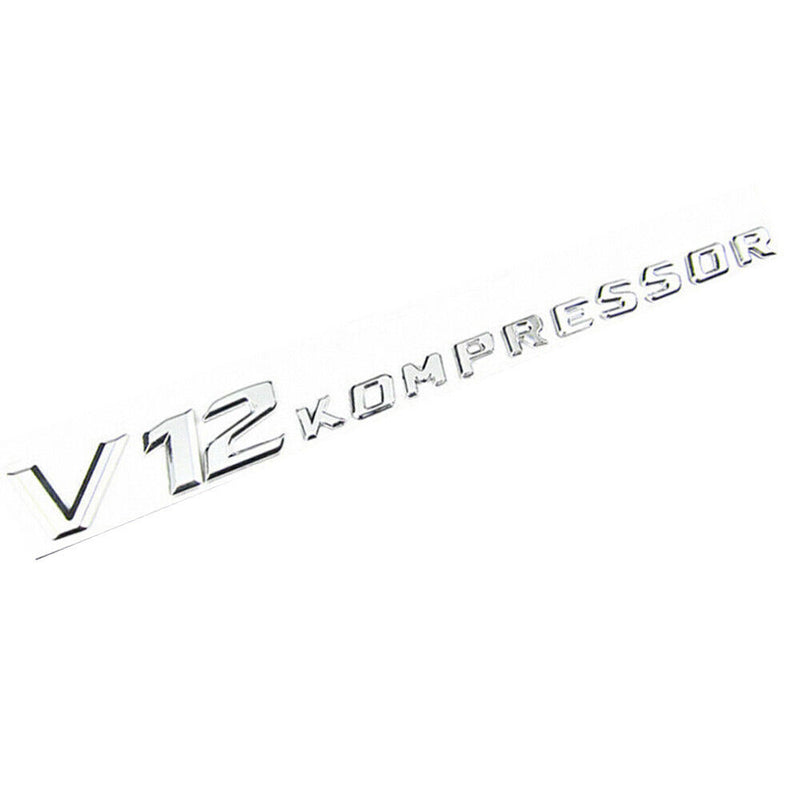 1?¨¢Chrome Side Fender Sticker Emblem Badge V12 KOMPRESSOR For All Mercedes-Benz