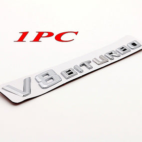 1?¨¢Chrome Side Fender Sticker Emblem Badge OEM V8 BITURBO For All Mercedes-Benz