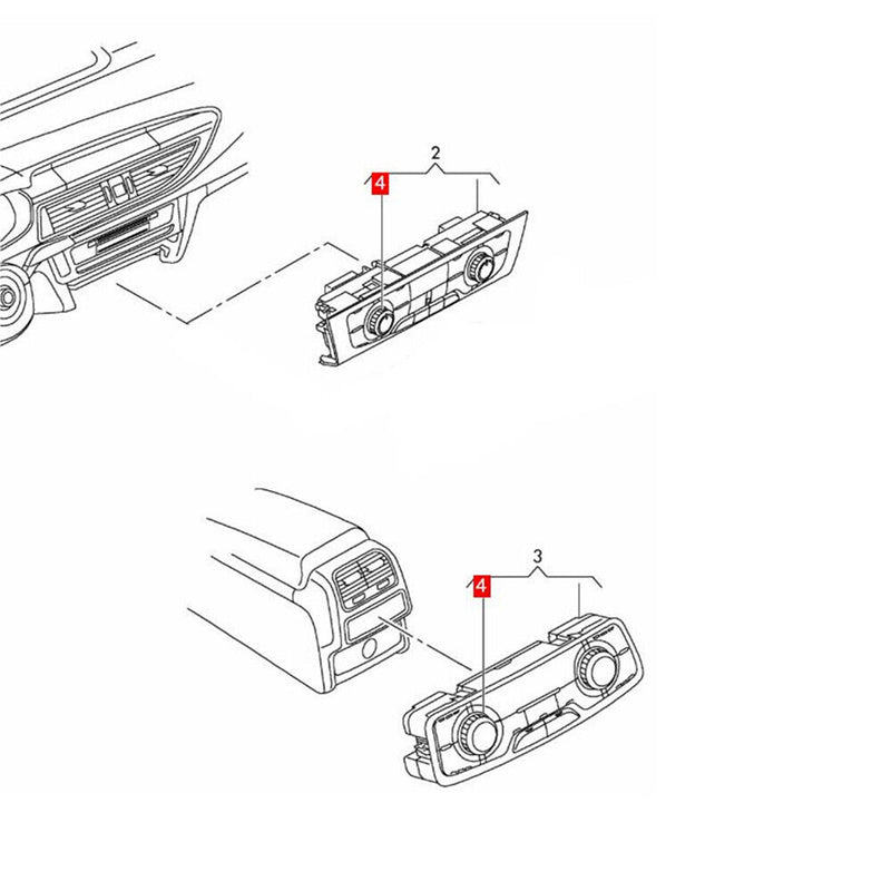 A/C Control Unit Rotary Knob 4G0819129 for Audi 2012-2018 A6 C7 A7 S6 S7 RS6 RS7