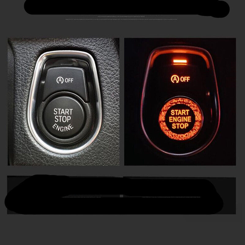 Black Engine Start Stop Switch Button Cover For BMW F G Classis
