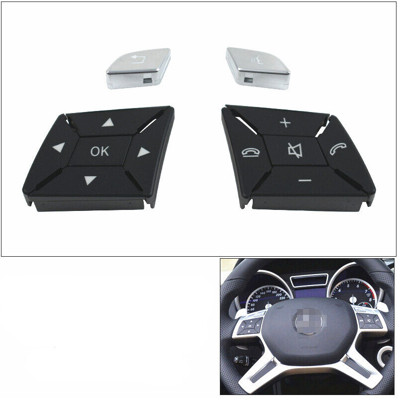 Steering Wheel Control Switch Button Cover Repair Kit for Benz X166 GL 2013-2015