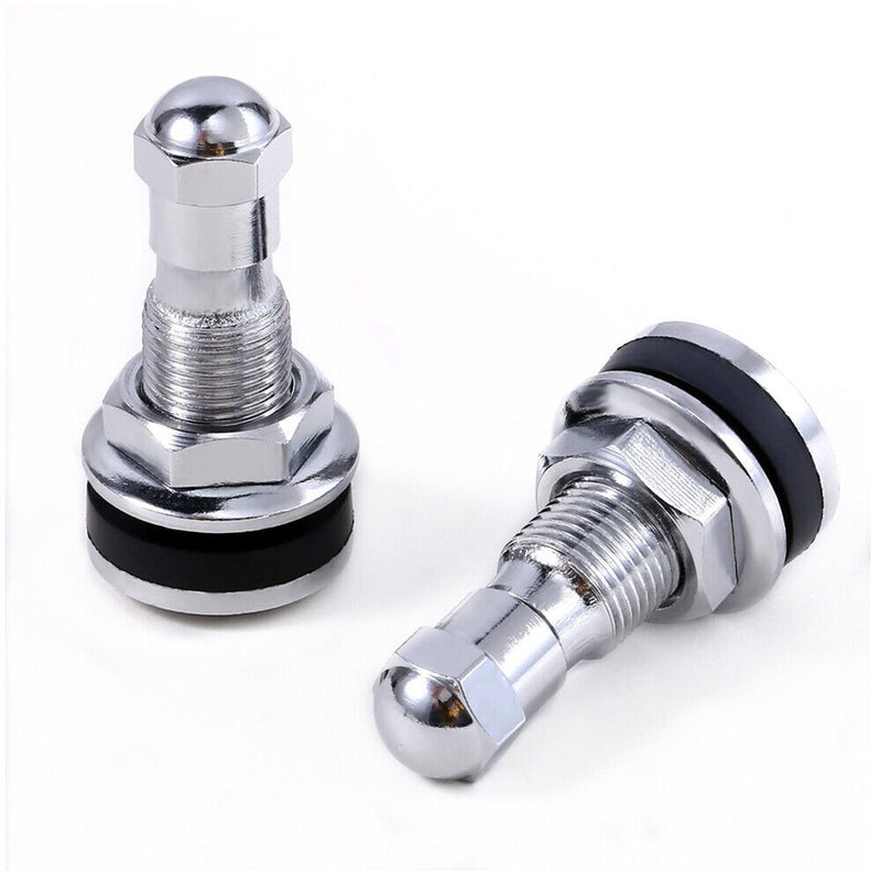 4Pcs Tire and Rubber TR-416-S 1" Outer Mount Metal Valve Stem
