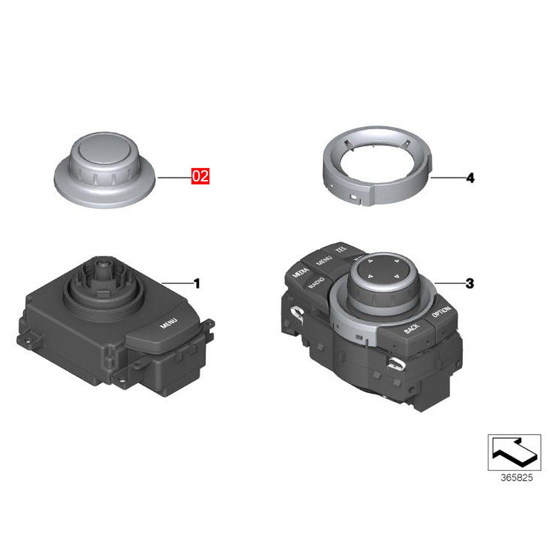 WXZOS CCC iDrive Controller Button Trim for BMW E90 E91 E92 E93 M3 3Series 2005-2008