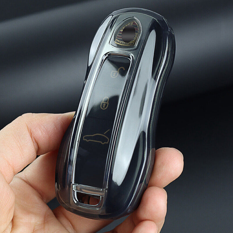 TPU Remote Smart Key Case Cover for Porsche Cayenne 2018-2022 Taycan 2019-2022