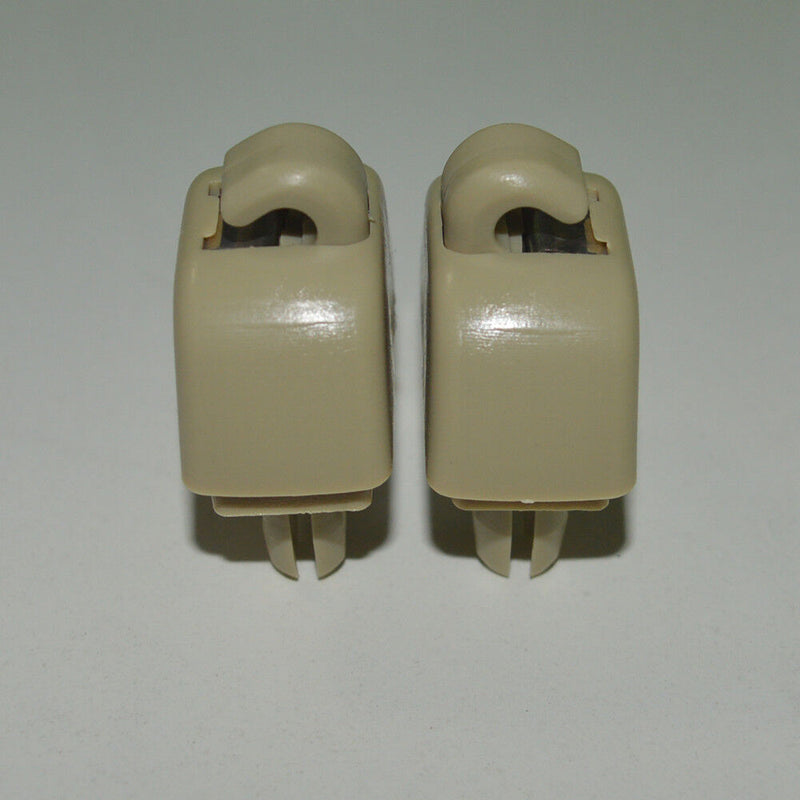 2 Pcs 4F0857561 Beige Sun Visor Clip Hook Mount for Audi A6 C6 2004-2011