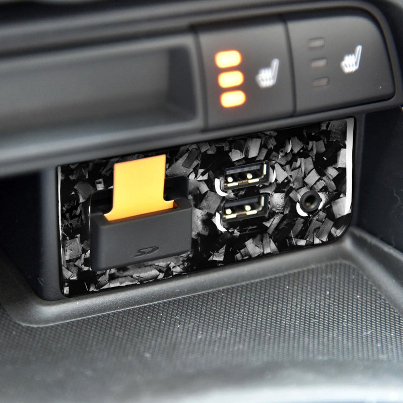 WXZOS Dash Center Console USB/AUX-In Socket Panel Trim for Mazda MX-5 Miata 2016-2023