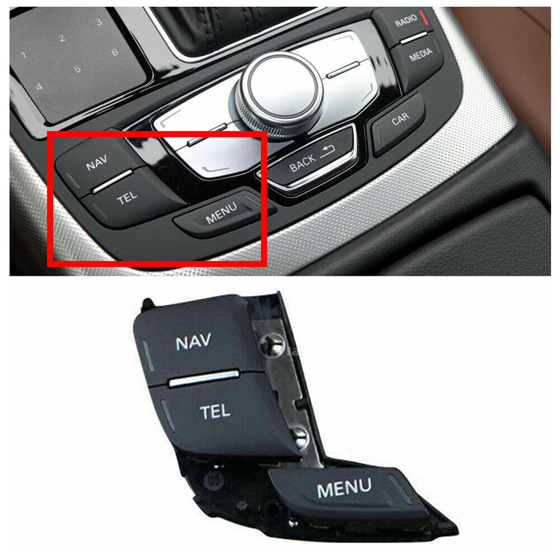 MMI Center Console Left NAV TEL Menu Switch Button 4G1919612 for Audi A6 C7 A7