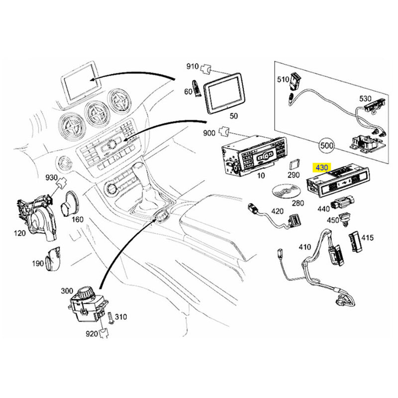 A1728202826 Multimedia USB Input/Connection Control Module For Mercedes-Benz