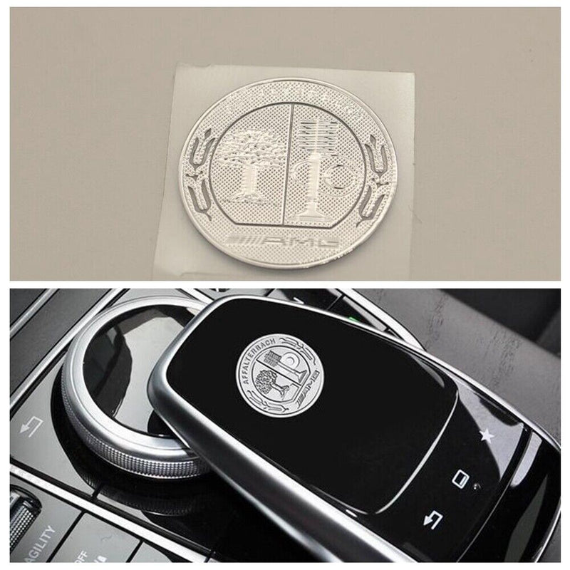 For Mercedes-Benz AMG Silver Aluminum Car Key Switch Cover Interior Trim