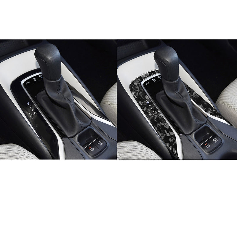 WXZOS Genuine Carbon Fiber Gear Shift Lever Panel Trim for Toyota Corolla 2019-2020
