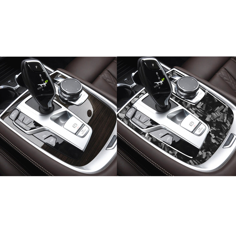 WXZOS Genuine Carbon Fiber Gear Shift Lever Panel Trim for BMW G11 G12 7er 2016-2022