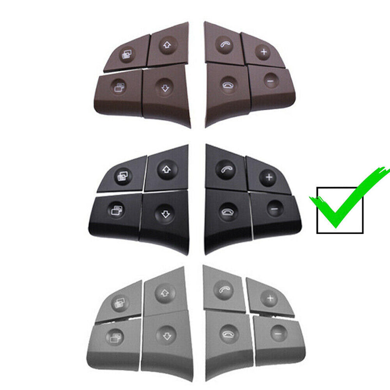 For Mercedes-Benz W164 ML GL 2006-2009 Black R&L Steering Wheel Switch Button