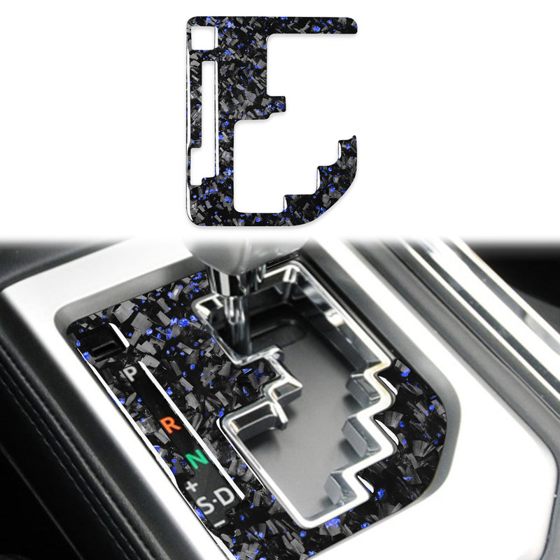 WXZOS Genuine Carbon Fiber Gear Shift Knob Lever Panel Trim for Toyota Tundra 2014-18