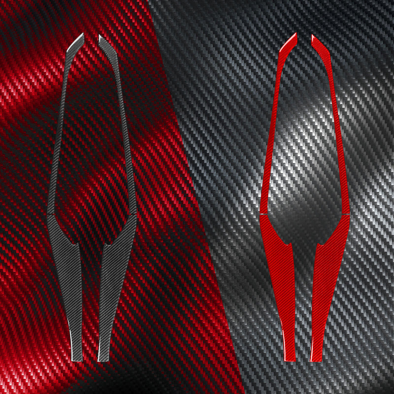 WXZOS Genuine Carbon Fiber Door Storage Panel Trim for Chevrolet Corvette C8 2020-2024