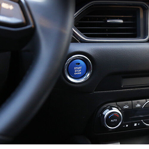 Blue Engine Start / Stop Push Button Cover Trim for Mazda 2012-2018 3 MX-5 CX5