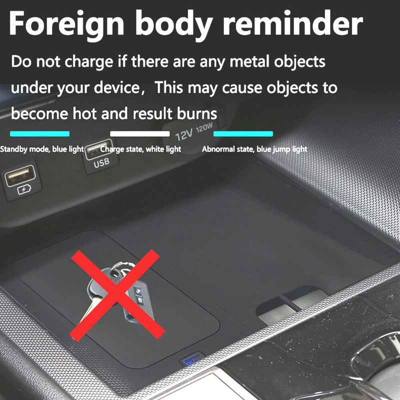 WXZOS Center Console Phone Wireless Fast Charging Pad for Hyundai Elantra 2021-2022