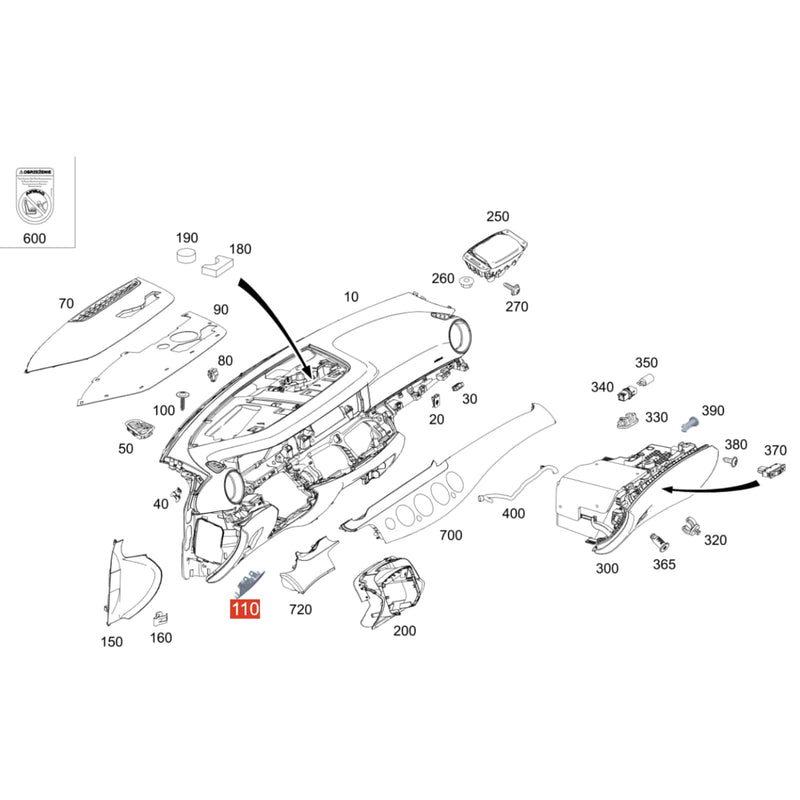 Electronic Parking Brake Switch Bezel Frame for Mercedes E-Class W213 2017-2023