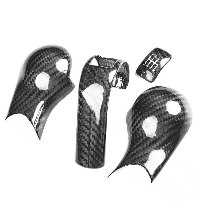 Genuine Carbon Fiber Gear Shift Knob Handle Cover Fit for Nissan 350Z 2003-2009