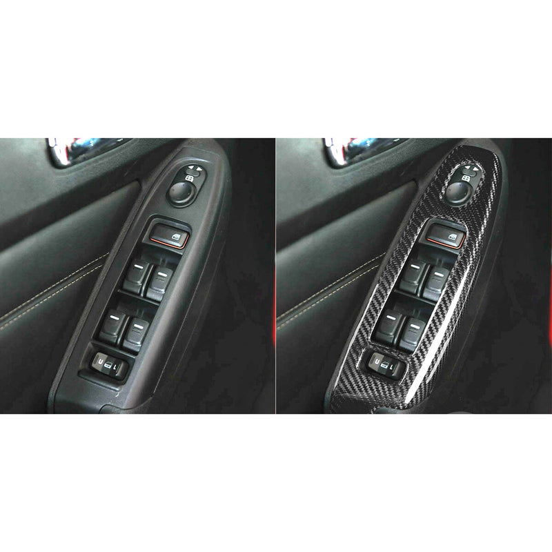 WXZOS Genuine Carbon Fiber Power Window Switch Bezel Cover for Hummer H3 2007-2010