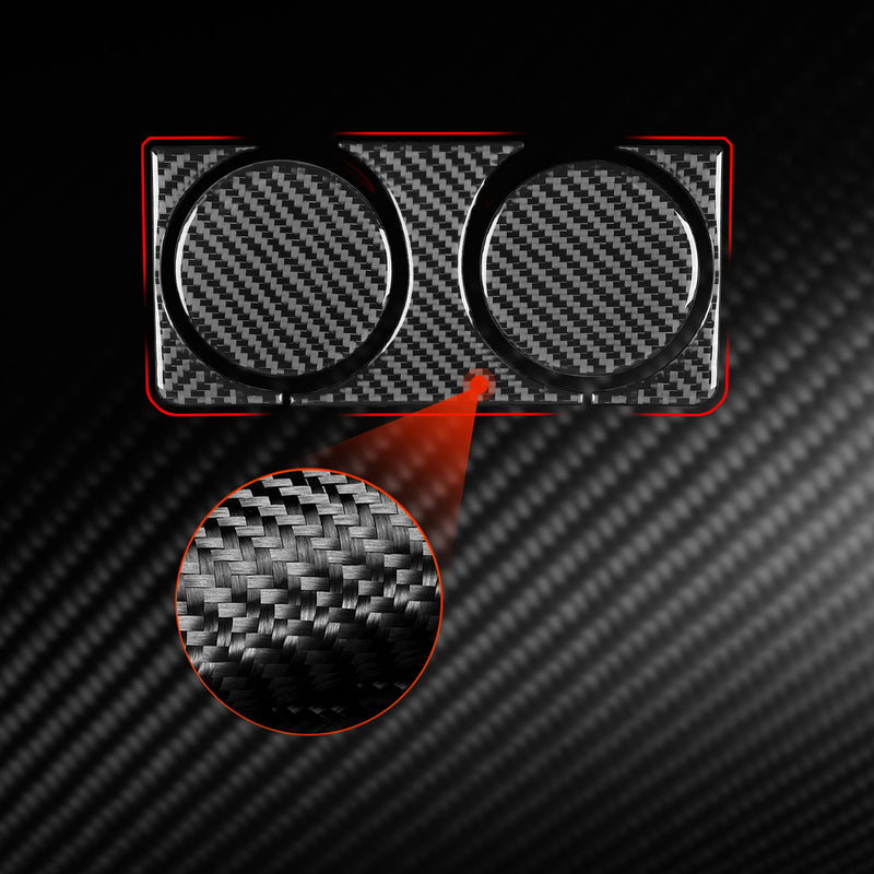 WXZOS Genuine Carbon Fiber Rear Cup Holder Trim for Mercedes W206 C-class 2022-2024