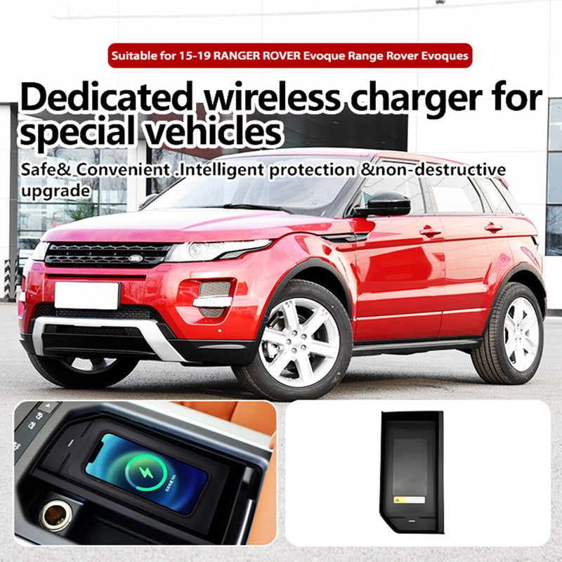WXZOS Center Console Wireless Fast Charging Pad for Land Rover Evoque 2015-2019