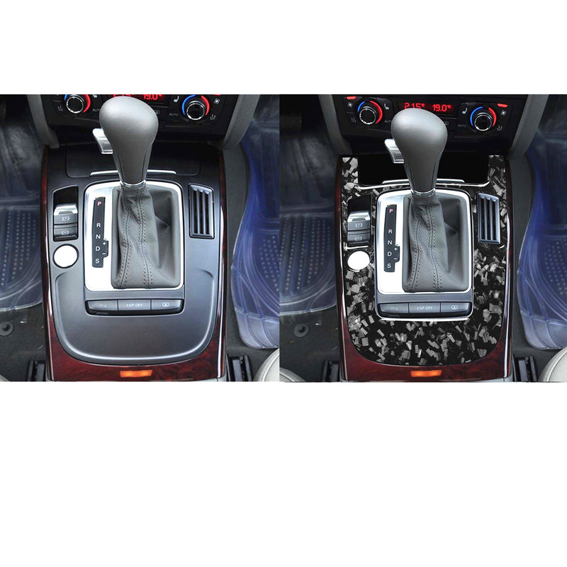 WXZOS Genuine Carbon Fiber Gear Shift Lever Panel Trim for Audi A5 S5 RS5 2009-2012
