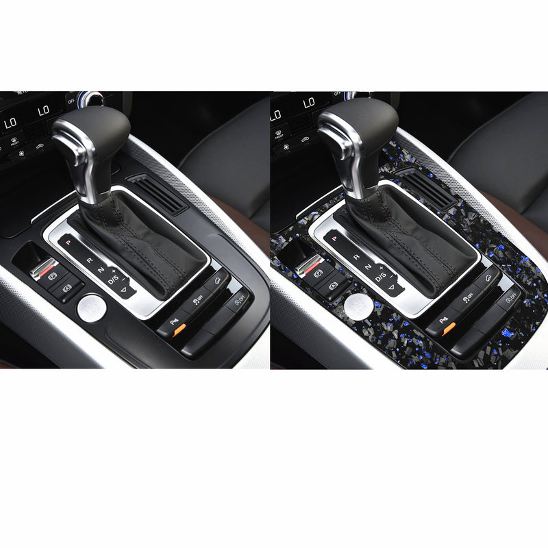 WXZOS Genuine Carbon Fiber Gear Shift Lever Panel Trim for Audi A5 S5 RS5 2013-2016