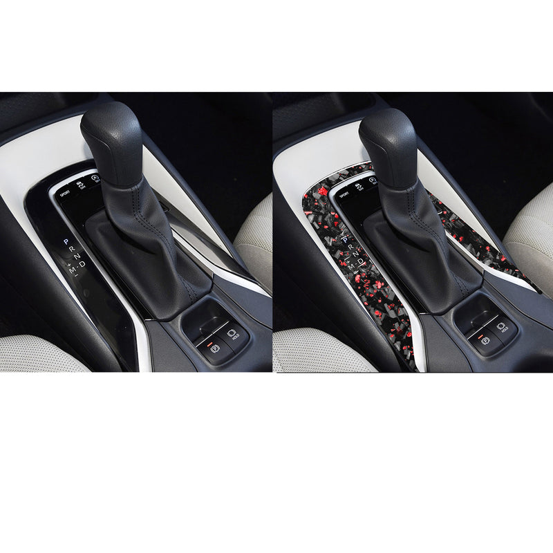 WXZOS Genuine Carbon Fiber Gear Shift Lever Panel Trim for Toyota Corolla 2019-2020