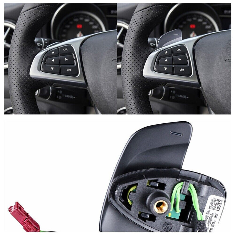 Black Steering Wheel Shift Paddle Shifter for Benz A-Class W177 2018-2021