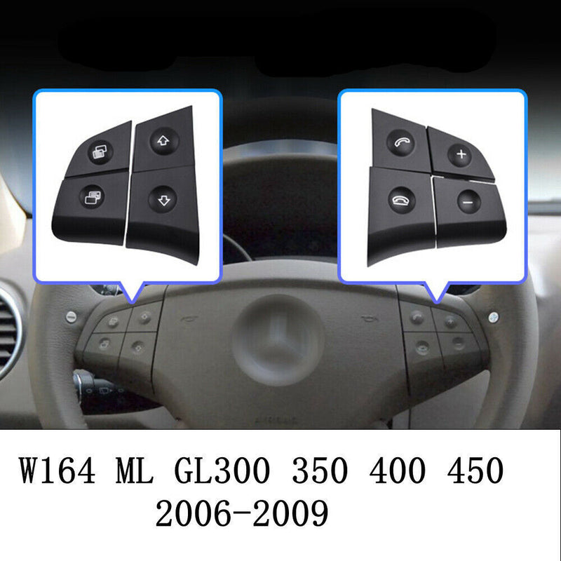 For Mercedes-Benz W164 ML GL 2006-2009 Black R&L Steering Wheel Switch Button