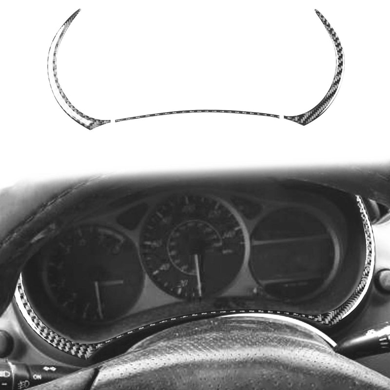 WXZOS Genuine Carbon Fiber Instrument Cluster Panel Trim for Toyota Celica 2000-2005