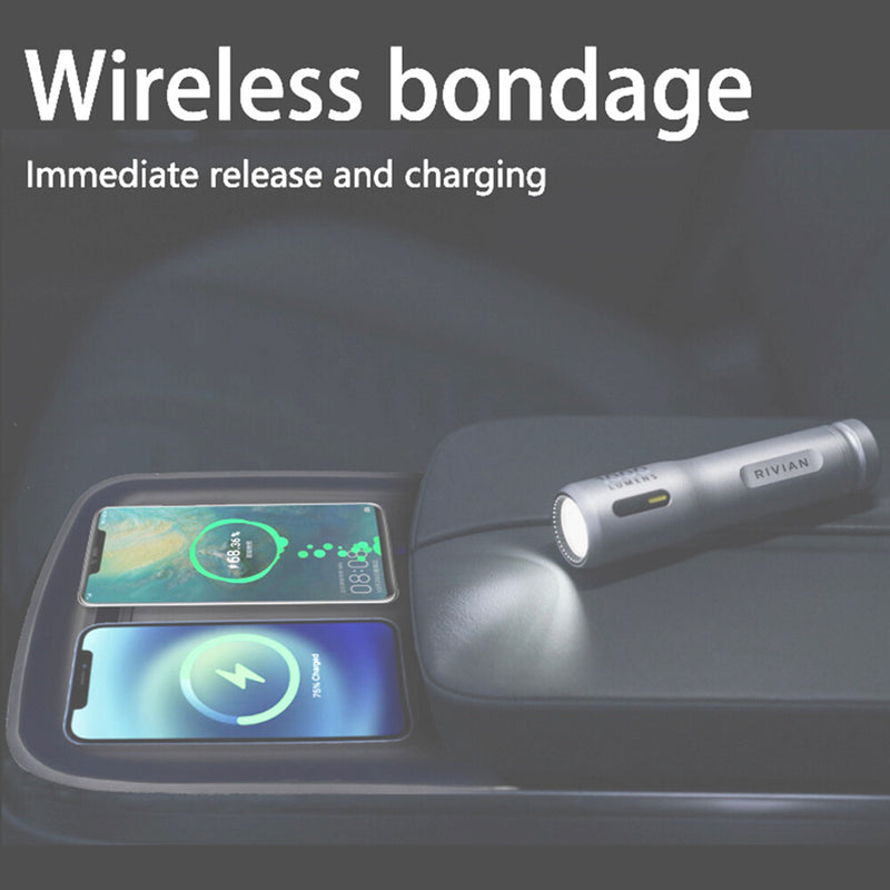 WXZOS Center Console Phone Wireless Fast Charging Pad for Rivian R1T 2019-2023
