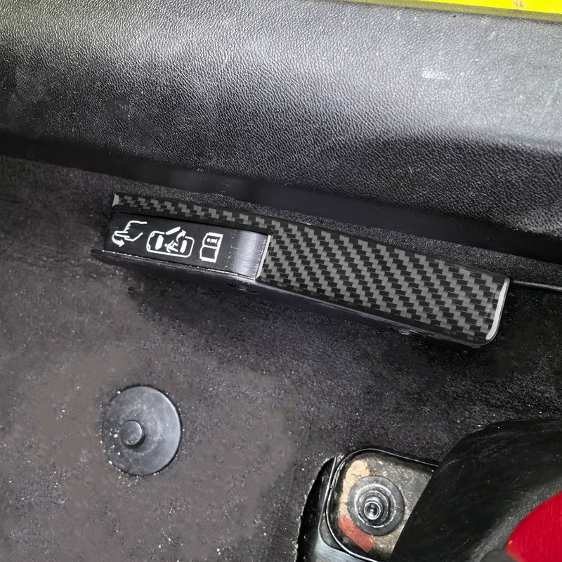 WXZOS Genuine Carbon Fiber Door Lock Switch Trim for Chevrolet Corvette C8 2020-2024