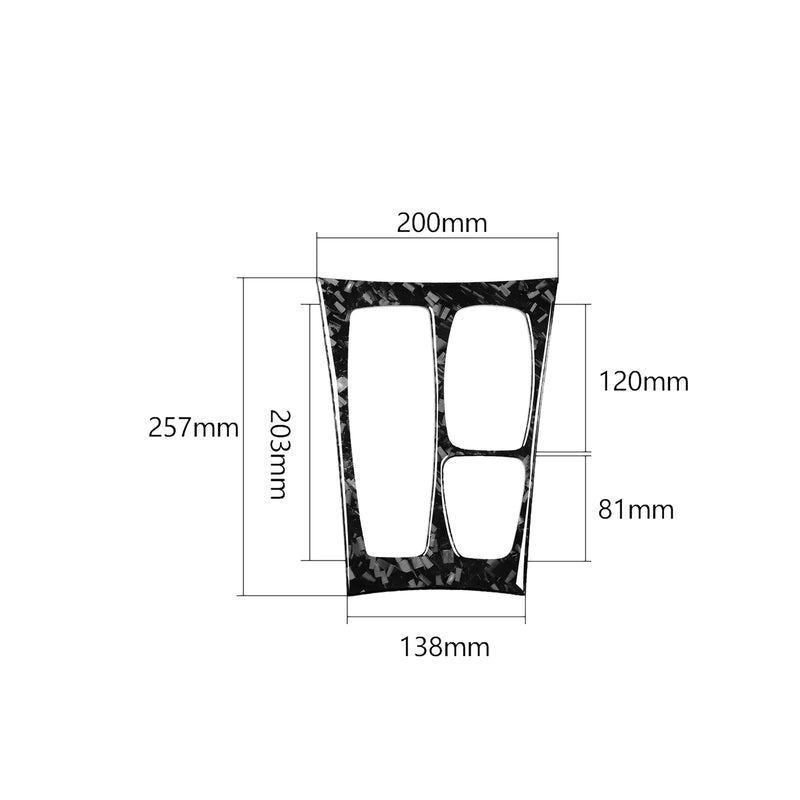 WXZOS Genuine Carbon Fiber Gear Shift Lever Panel Trim for BMW X5 E70 X6 E71 2010-2013