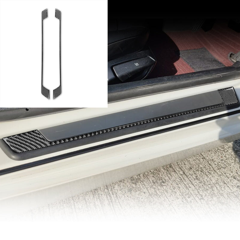 WXZOS Genuine Carbon Fiber Door Sill Plate Protector Sticker for BMW Z4 E85 2003-2008